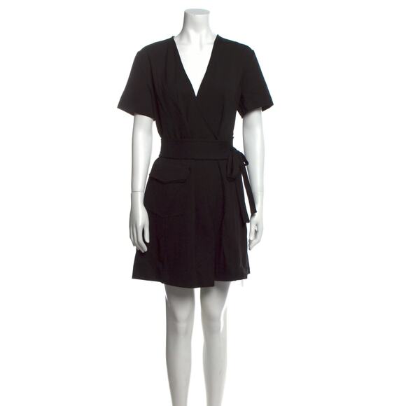 Joie Goldwin Short-Sleeve Belted Waist Cinch Wrap Dress Large - Picture 7 of 7
